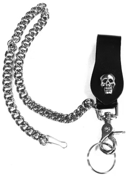 Mascorro Leather 18 inch skull wallet chain