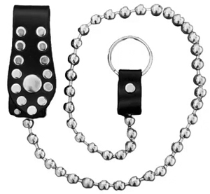 Mascorro Leather 24 inch ball wallet chain with studded key fob