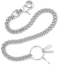 Mascorro silver 24 inch claw hook wallet chain