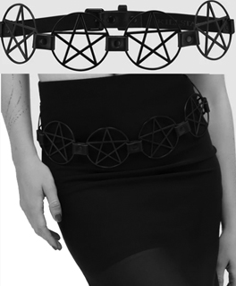 Killstar Pentagram vinyl belt 