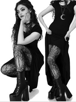 Killstar Empyrean black lace tights