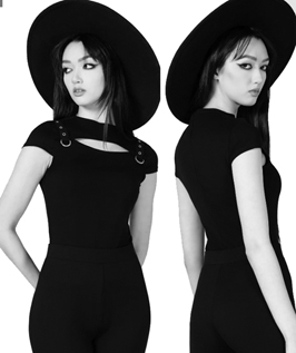 Killstar Xara keyhole black jersey short sleeve top