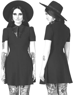 Killstar black Chapel Collar dress