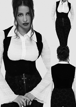 Killstar Erisande ladies' velvet waistcoat