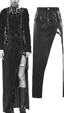 Dark in Love maxi pleather high split skirt