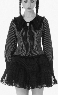 Dark in Love gothic tiered ruffled mini skirt