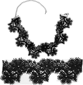 Black lace choker.