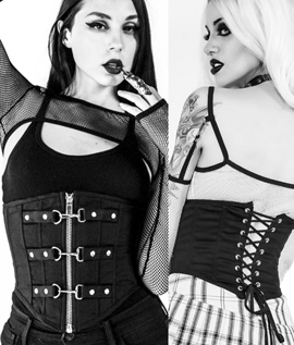 Lip Service Industry black twill waist cincher
