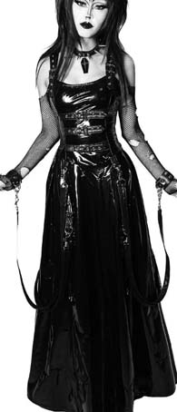 Lip Service shiny pvc long Industry ballgown dress