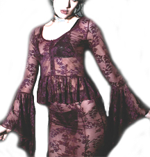  Lip Service The Duchess of Burgundy lace bell sleeve top