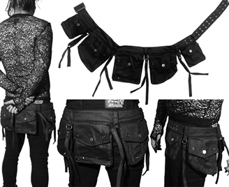 Lip Service black wax denim Wasteland utility pocket belt