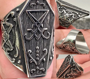 Mio Queena sigil coffin stainless steel ring