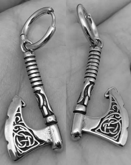 Mio Queena viking celtic knot axe earrings