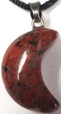 Unakite moon necklace