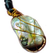Mother of pearl wire wrap neck