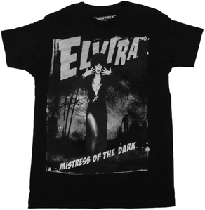 Kreepsville Elvira Mistress of the Dark grey zombie black unisex t-shirt