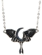 Benjamin Int'l moth with moon 16 inch adjustable necklace