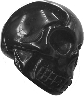 Obsidian skull 1 1/2 inch