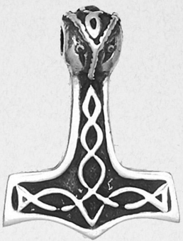 Nirvana pewter Thor's Hammer Mjolnir pendant on cord