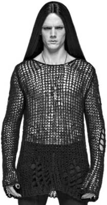 Gothic black knit sweater