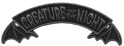 Kreepsville arch Creature of the Night iron on embroidered patch