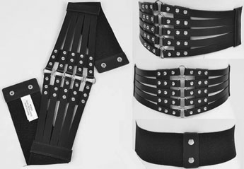 3AM by H & D Studded elastic waist belt