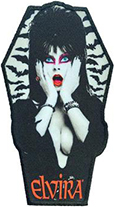 Kreepsville Elvira bat coffin iron on embroidered patch