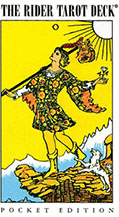Pocket Rider Waite tarot deck.