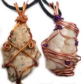 Quartz wire wrap necklace