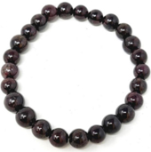 Garnet gemstone beads stretch bracelet