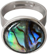 Benjamin Int'l circular abalone ring 