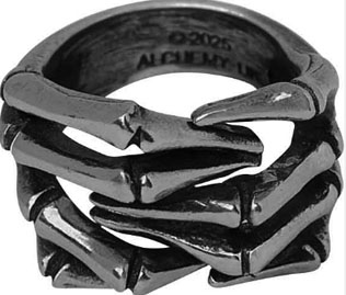 Alchemy fine English pewter Mrs Mothersole's Curse ring