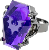 Kreepsville Elvira coffin jewel purple ring