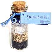 Against evil eye protection spell bottle necklace