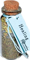 Healing pocket spell bottle necklace
