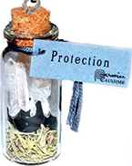 Protection spell bottle necklace