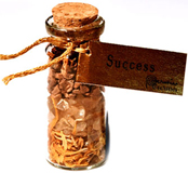 Success spell bottle necklace