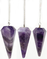 Amethyst pendulum with chain