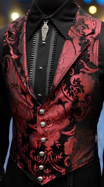Shrine Victorian Aristocrat red tapestry vest