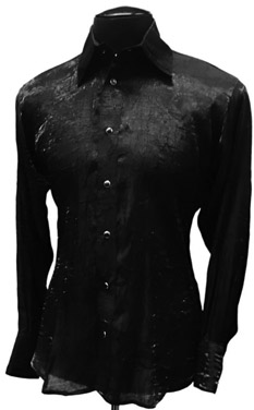 Shrine of Hollywood black long sleeve men's shimmer shirt