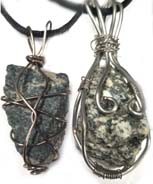 Schist wire wrap necklace