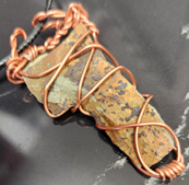 Slate wire wrap necklace