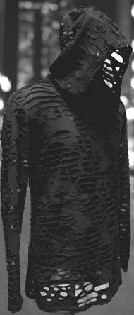 Shrine of HOllywood black decay long sleeve hoodie mens top