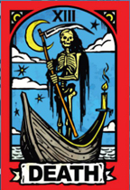 Tarot Death card sticker