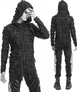 Devil Fashion Distressed mens hoodie top