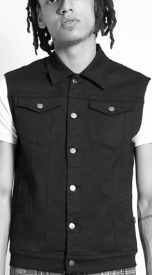 Tripp NYC black denim vest
