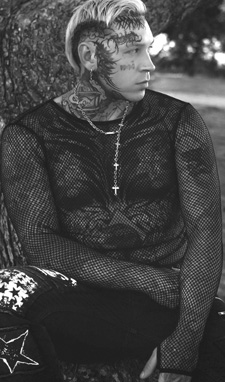 Vampire Freaks black Shadowgrid long sleeve fishnet shirt