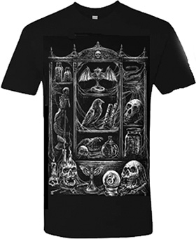 Vampire Freaks Cabinet of Curiosities black adult unisex t-shirt