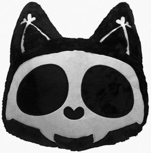 Vampire Freaks Skelekitty throw pillow