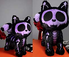 Vampire Freaks plush purple bones plush Skelekitty toy